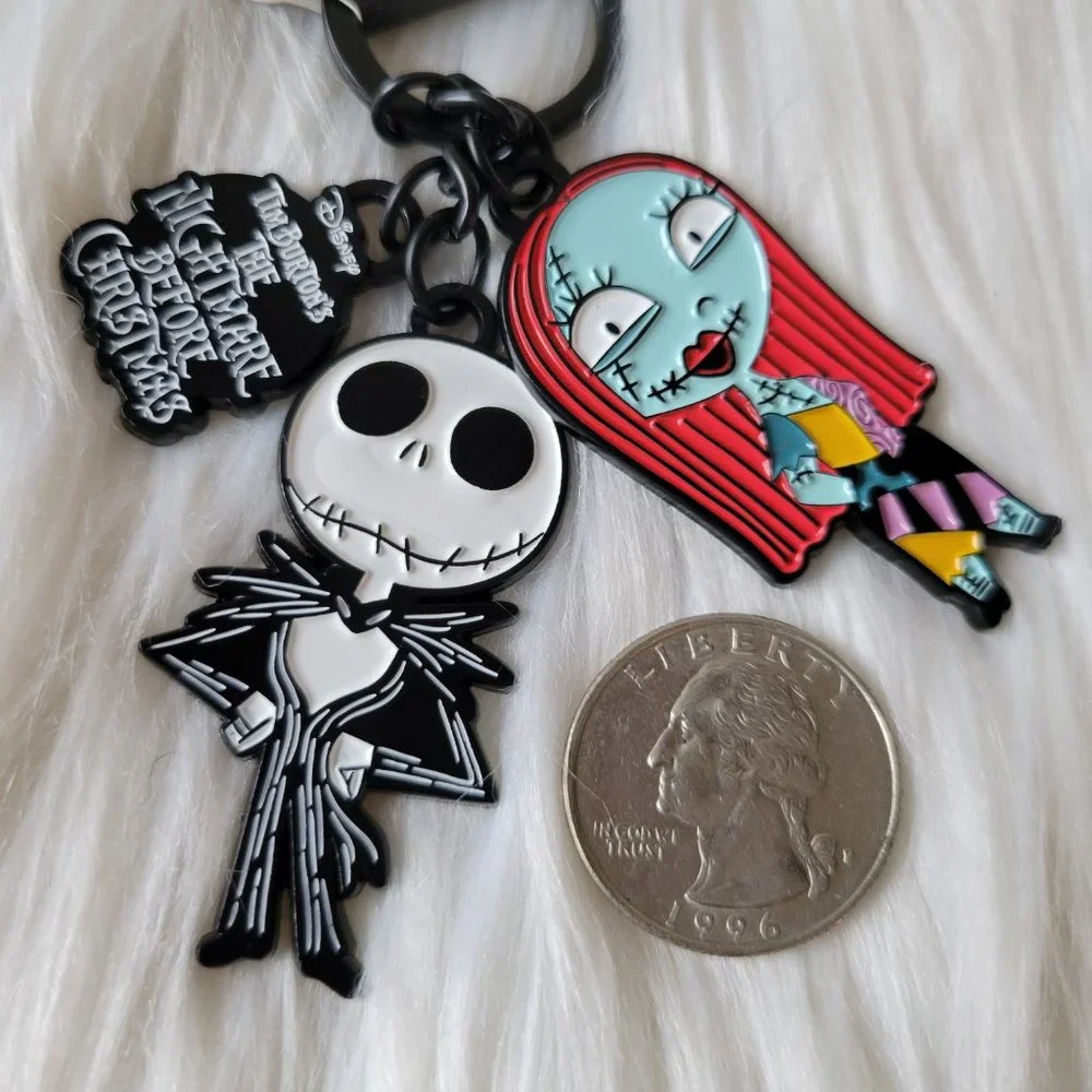 Nightmare Before Christmas Jack & Sally Keychain